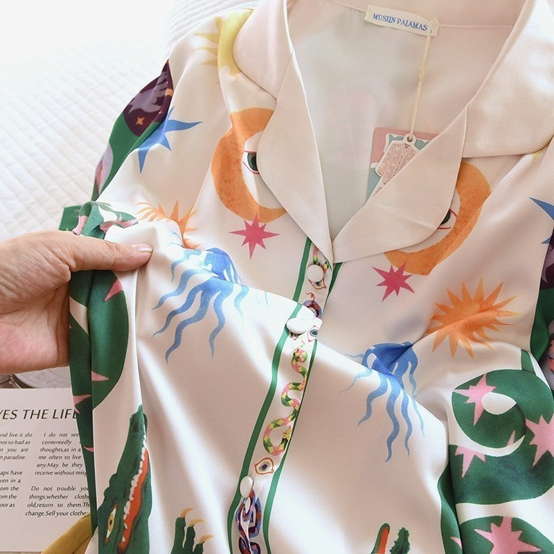 ชุดนอน Muslin Pajamas Silk Satin รุ่น (N3196 T3196)