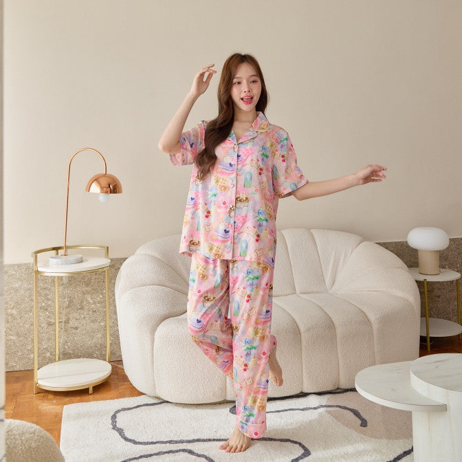 ชุดนอน Muslin Pajamas Silk Satin (N5035 T5035)