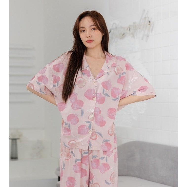 ชุดนอน Muslin Pajamas Organic Bamboo รุ่น พีช (G108 A108) |ชุดนอนชุดเที่ยว,ชุดนอนผู้หญิง