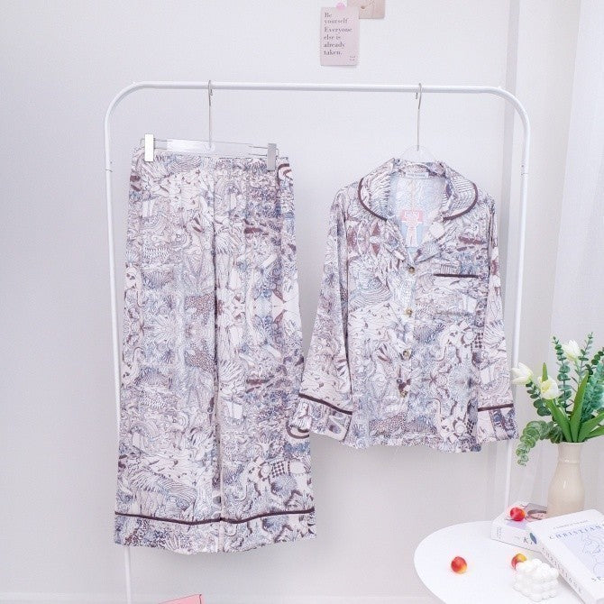 ชุดนอน Muslin Pajamas Silk Satin ( รุ่น Artnimal  N3042 T3042 P3042 L3042 )