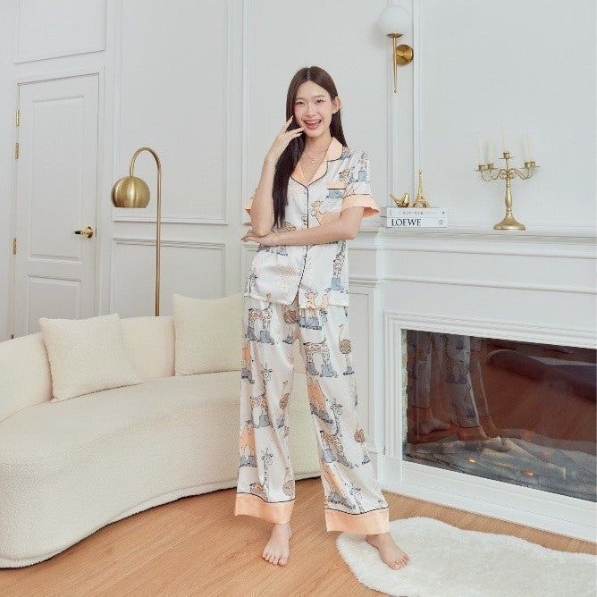 ชุดนอน Muslin Pajamas Silk Satin( รุ่น N2006 T2006 K2006 )