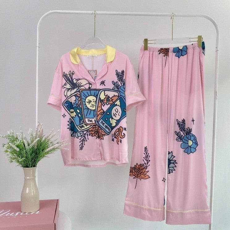 ชุดนอน Muslin Pajamas Silk Satin( รุ่น N2002 T2002 )