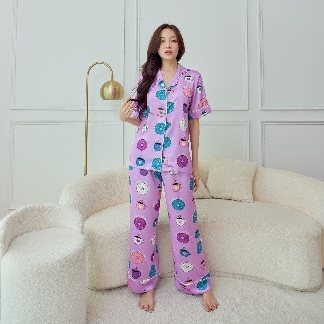 ชุดนอน Muslin Pajamas Silk Satin( รุ่น N3021 T3021 L3021 )