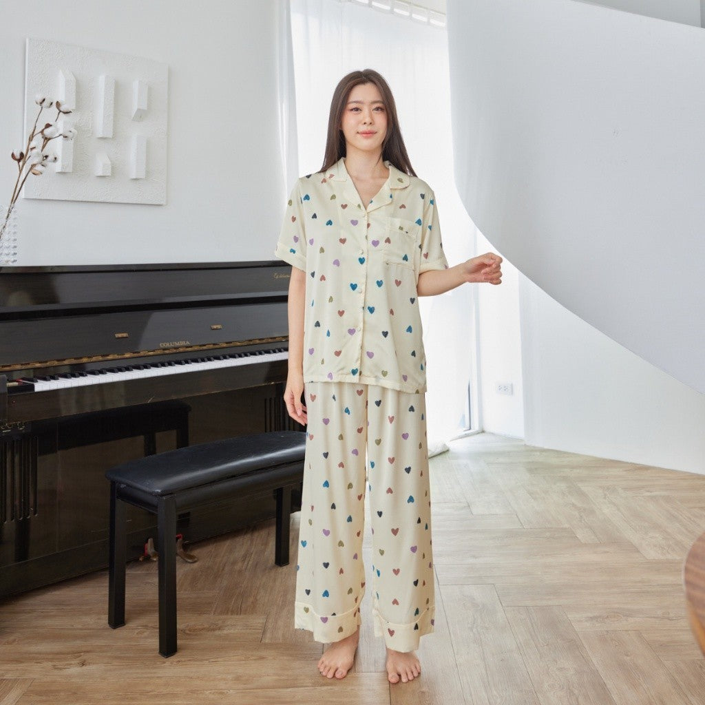 ชุดนอน Muslin Pajamas Silk Satin ( N1204 P1204 T1204 )