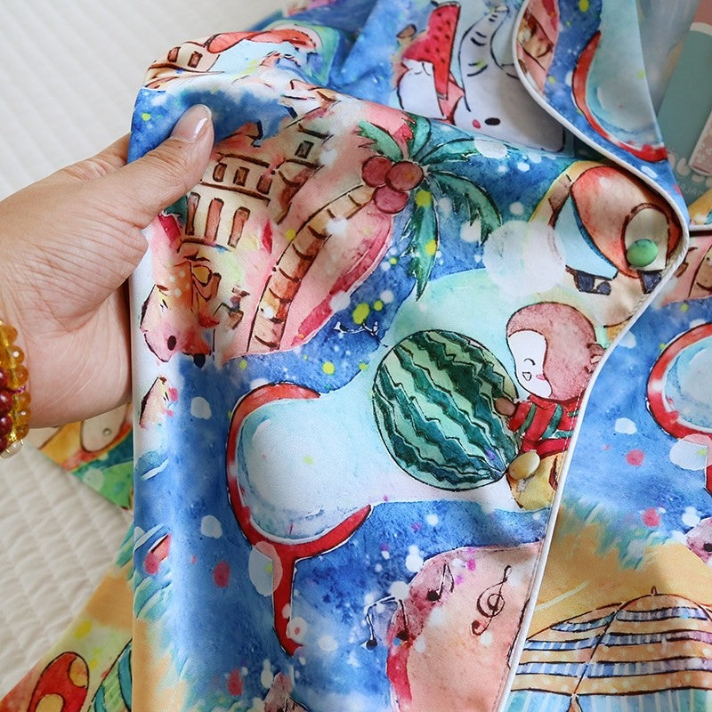 ชุดนอน Muslin Pajamas ชุดนอนSilk Satin รุ่นZoo So Cute ( รุ่น W2150 V2150 L2150) | ชุดนอนผู้หญิง