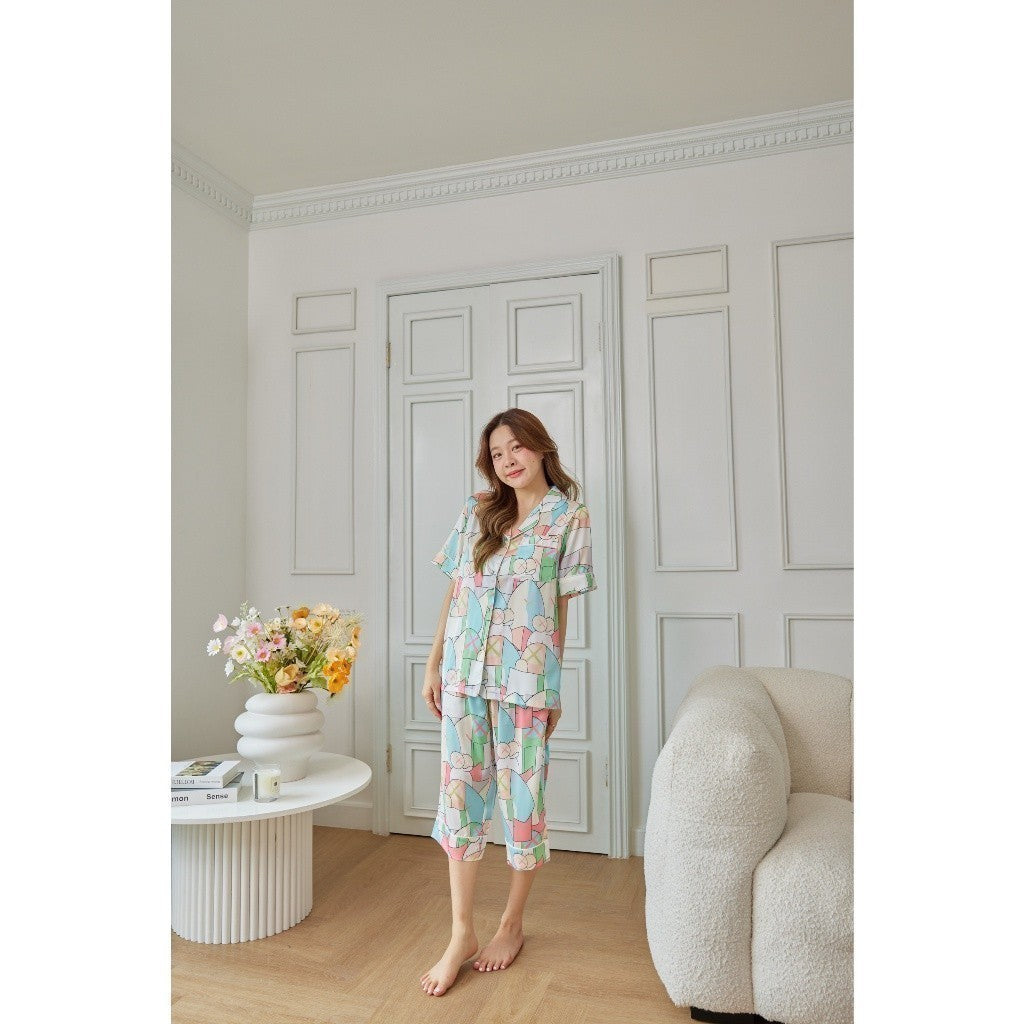 ชุดนอน Muslin Pajamas Silk Satin ( L1177 N1176 T1176 T1177 )