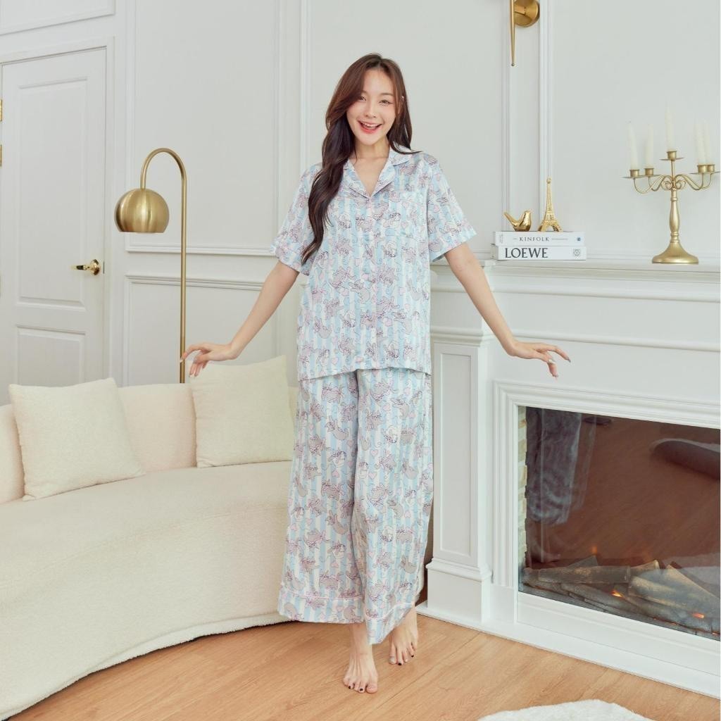 ชุดนอน Muslin Pajamas  ชุดนอนSilk Satin ( รุ่น N3016 T3016 )
