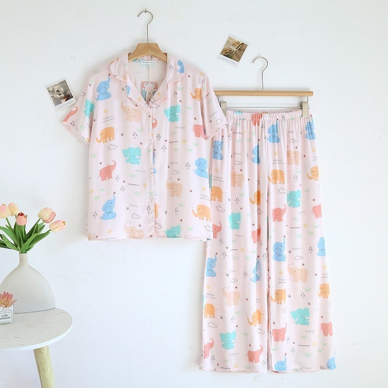 ชุดนอน Muslin Pajamas Organic bamboo รุ่น (A1017 B1017 E1017)| ชุดนอนผู้หญิง