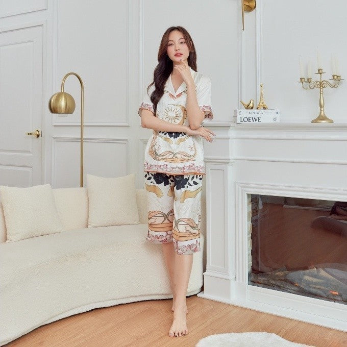 ชุดนอน Muslin Pajamas Silk Satin( รุ่น N2004 T2004 L2004 )