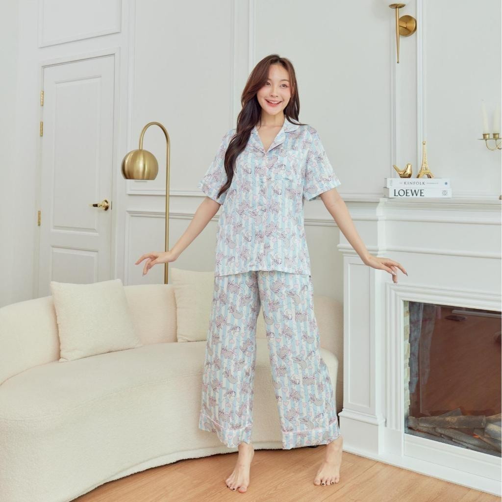 ชุดนอน Muslin Pajamas  ชุดนอนSilk Satin ( รุ่น N3016 T3016 )