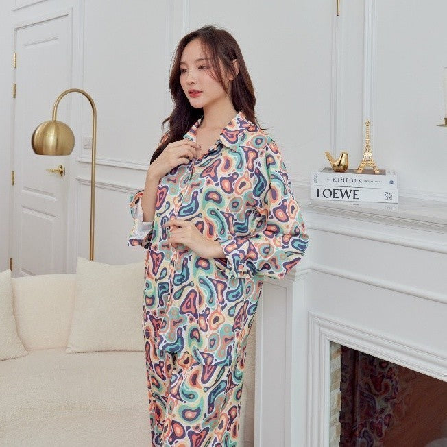 ชุดนอน Muslin Pajamas Silk Satin( รุ่น L3025 T3025 P3025 )