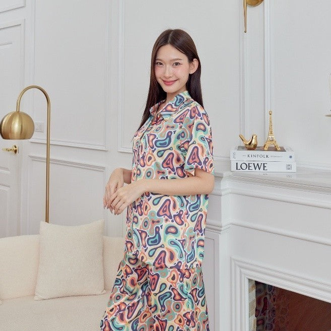 ชุดนอน Muslin Pajamas Silk Satin( รุ่น L3025 T3025 P3025 )