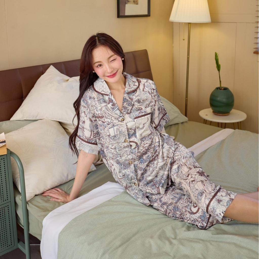 ชุดนอน Muslin Pajamas Silk Satin ( รุ่น Artnimal  N3042 T3042 P3042 L3042 )