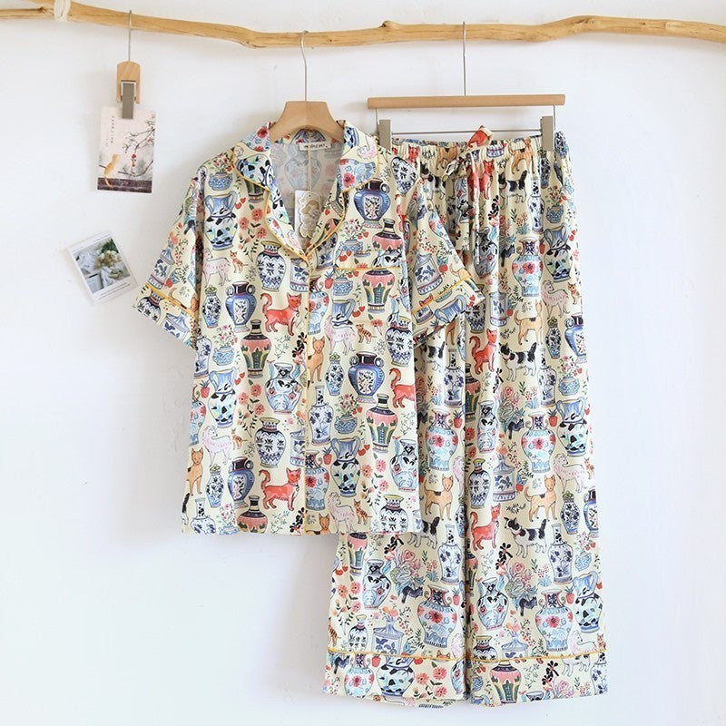 ชุดนอน Muslin Pajamas Collection Muslin Pet (N3143 T3143 N3144 T3144)