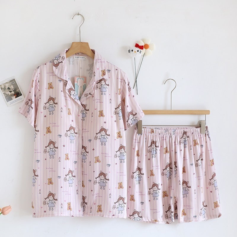 ชุดนอน Muslin Pajamas Organic bamboo รุ่น Lallaby Dolls(A1029 B1029 E1029)|ชุดนอนมีบรา,ชุดนอนผู้หญิง