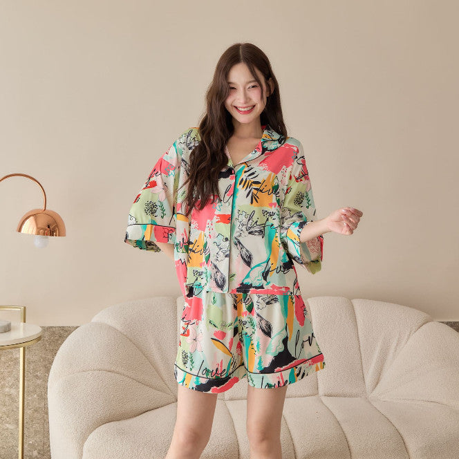 ชุดนอน Muslin Pajamas Silk Satin  (W2064 V2064 K2064)