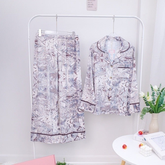 ชุดนอน Muslin Pajamas Silk Satin ( รุ่น Artnimal  N3042 T3042 P3042 L3042 )