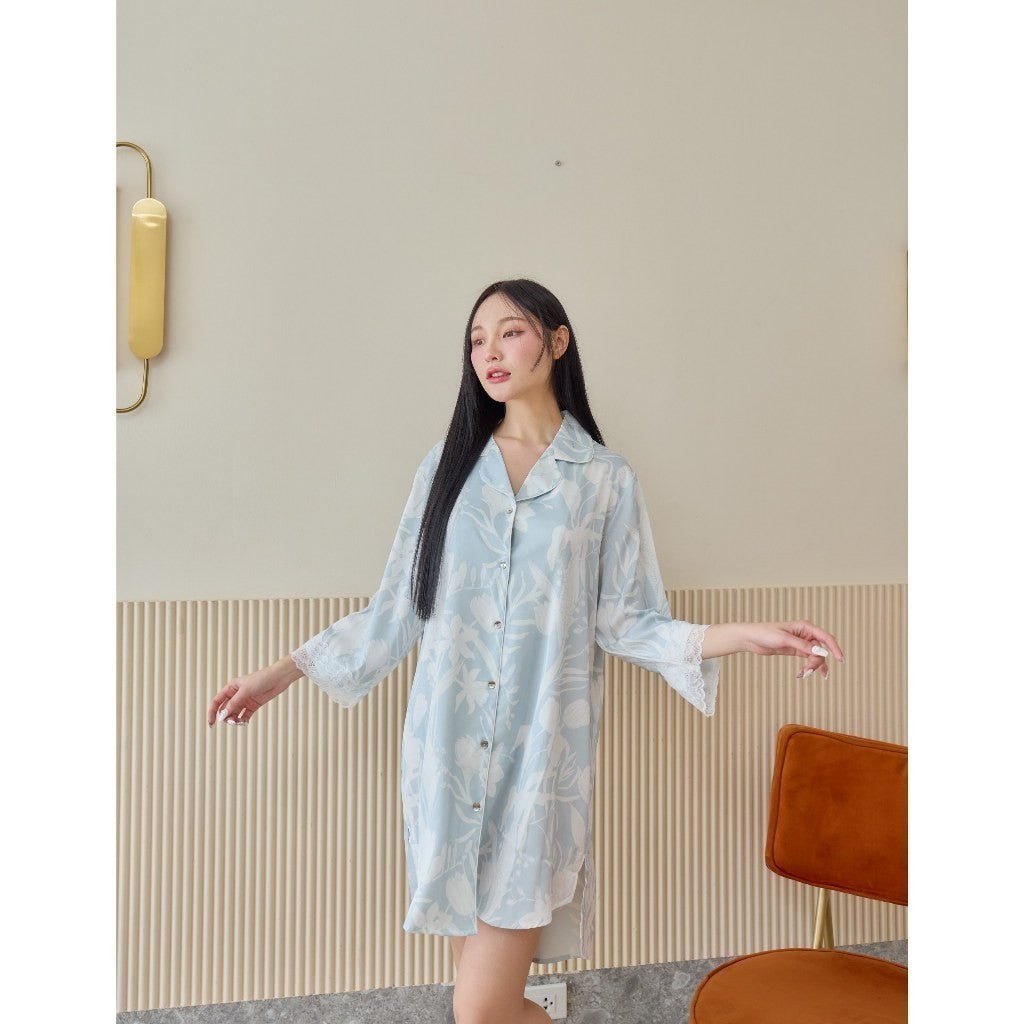 ชุดนอน Muslin Pajamas ชุดนอน Silk Jacquard ( K4047 K4048 K4049 )