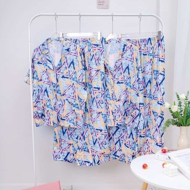 ชุดนอน Muslin Pajamas Silk Satin( รุ่น Diplo Bermuda  T3037 P3037 )