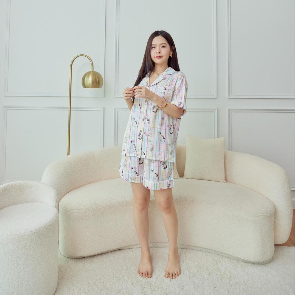 ชุดนอน Muslin Pajamas Collection Muslin Pet  ชุดนอนSilk Satin ( รุ่น N3014 T3014 )