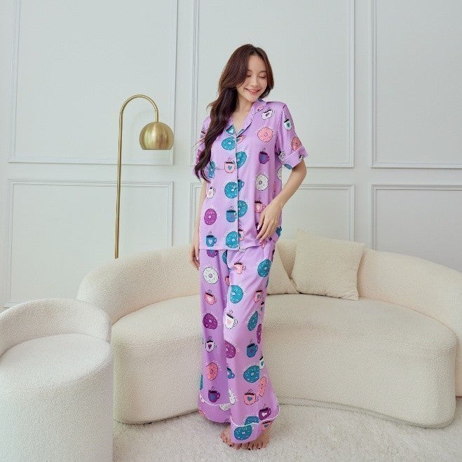 ชุดนอน Muslin Pajamas Silk Satin( รุ่น N3021 T3021 L3021 )