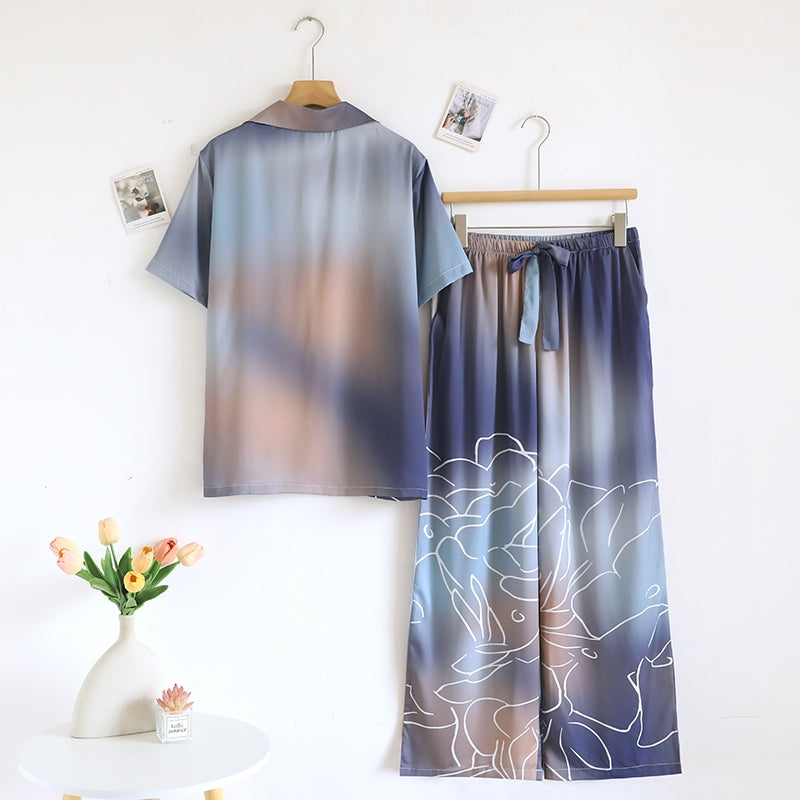 ชุดนอน Muslin Pajamas Collection Muslin Pet รุ่น hydrangea (T3259 T3260) | ชุดนอนชุดเที่ยว