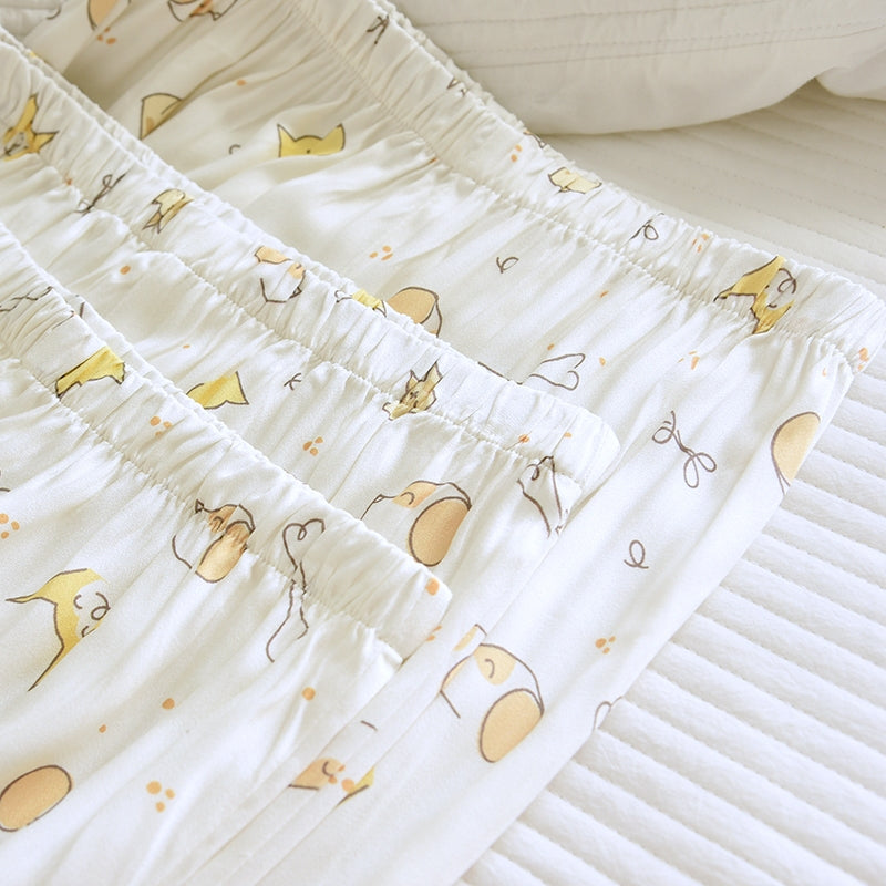 ชุดนอน Muslin Pajamas Organic bamboo รุ่น Puppy Picnic (A1050 B1050 E1050) | ชุดนอนผู้หญิง