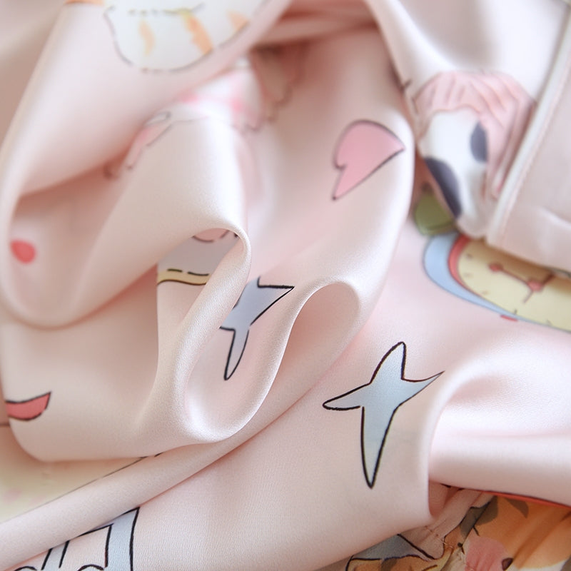 ชุดนอน Muslin Pajamas Silk Satin รุ่น Sweet Kitty Dreams (N5158 T5158 K5158) | ชุดผู้หญิง