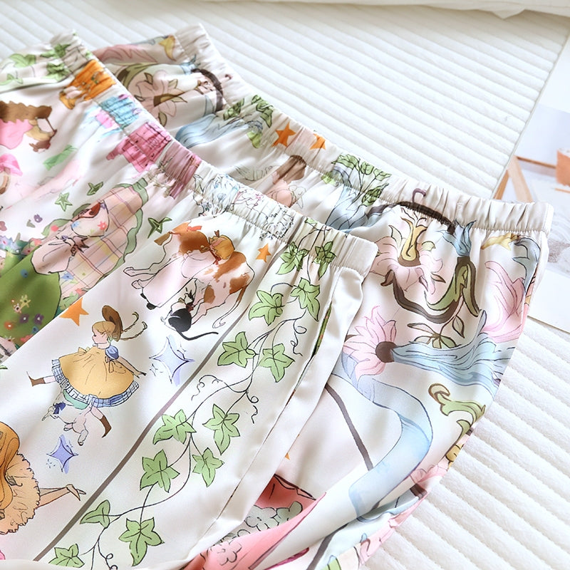 ชุดนอน Muslin Pajamas Silk Satin รุ่น Magic Wonderland (N5157 T5157) | ชุดนอนผู้หญิง