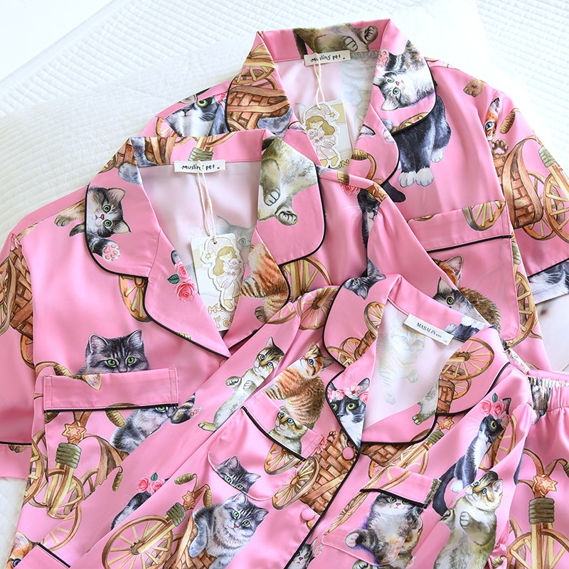 ชุดนอน Muslin Pajamas Collection Muslin Pet รุ่น Whisker Wheels (N5132 T5132 M5132) | ชุดแม่ลูก