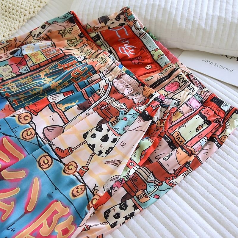 ชุดนอน Muslin Pajamas Silk Satin รุ่น Coco Family (W2176 V2176) | ชุดนอนชุดเที่ยว,ชุดนอนผู้หญิง