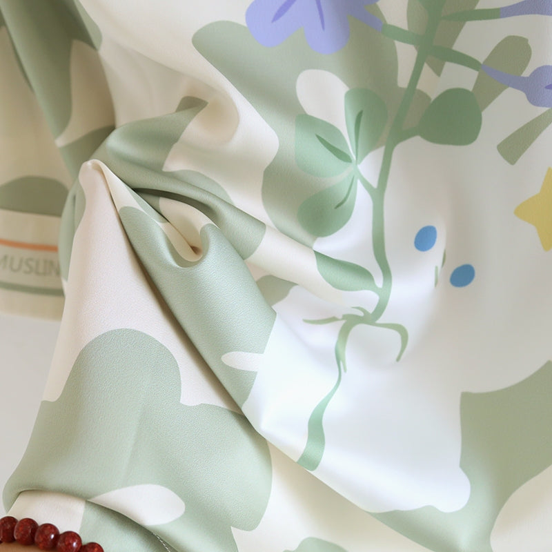 ชุดนอน Muslin Pajamas Silk Satini รุ่น Flower (1016 1017) | ชุดนอนชุดเที่ยว,ชุดนอนผู้หญิง