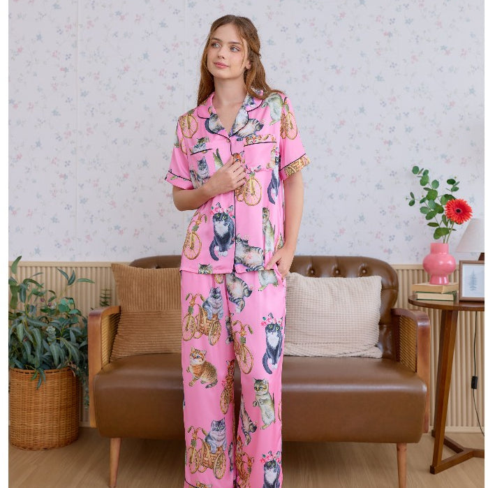 ชุดนอน Muslin Pajamas Collection Muslin Pet รุ่น Whisker Wheels (N5132 T5132 M5132) | ชุดแม่ลูก