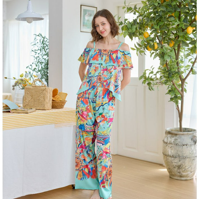 ชุดนอน Muslin Pajamas Silk Satin (R24 R2145 R2146) | ชุดนอนสสายเดี่ยว,ชุดนอนผู้หญิง