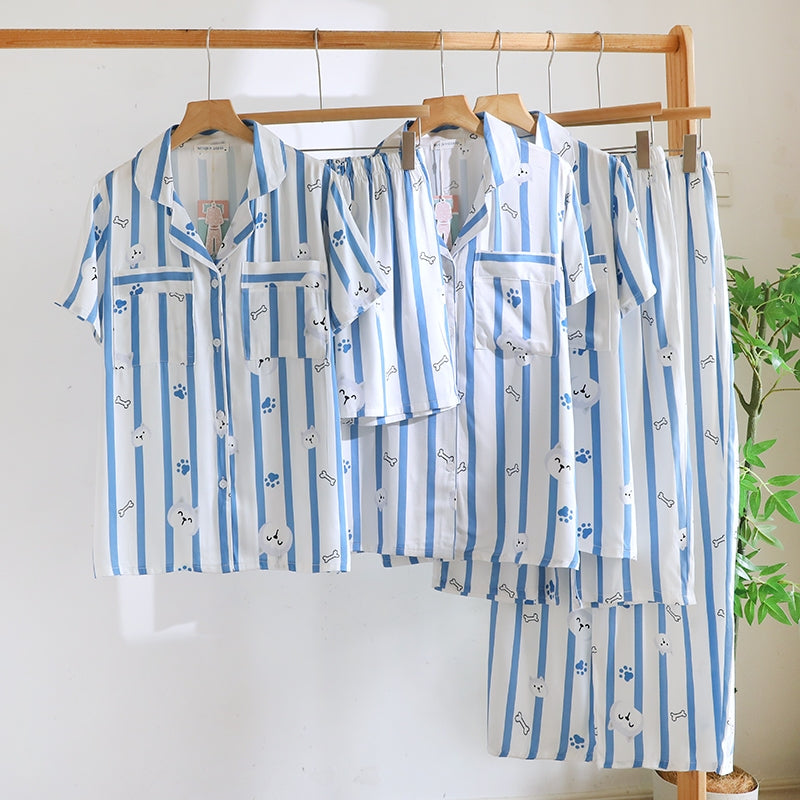 ชุดนอน Muslin Pajamas Organic bamboo รุ่น Woofy Walks (A1051 B1051 E1051) | ชุดนอนผู้หญิง