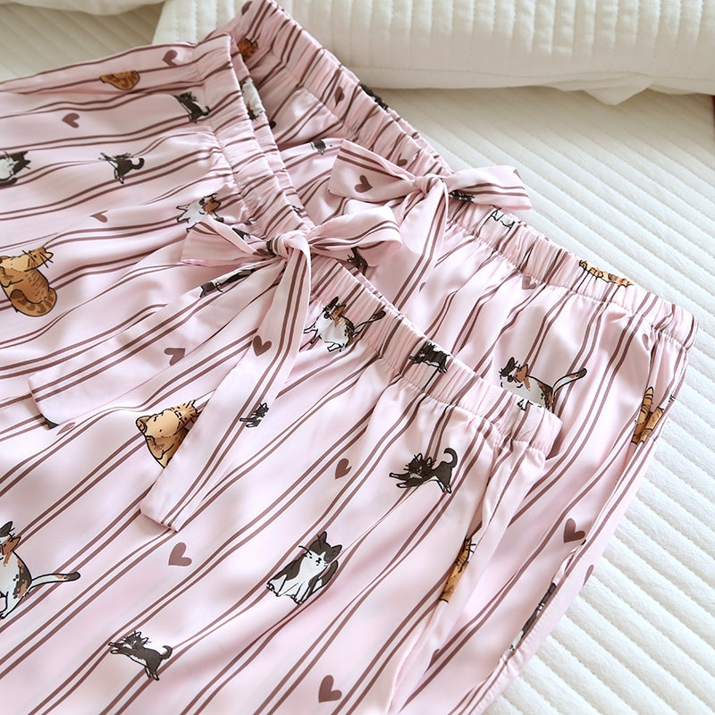 ชุดนอน Muslin Pajamas Collection Muslin Pet รุ่น Purrfect Dream (N3262 T3262) | ชุดนอนผู้หญิง