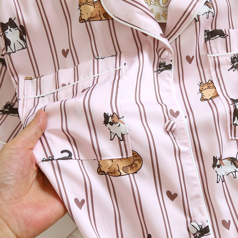 ชุดนอน Muslin Pajamas Collection Muslin Pet รุ่น Purrfect Dream (N3262 T3262) | ชุดนอนผู้หญิง