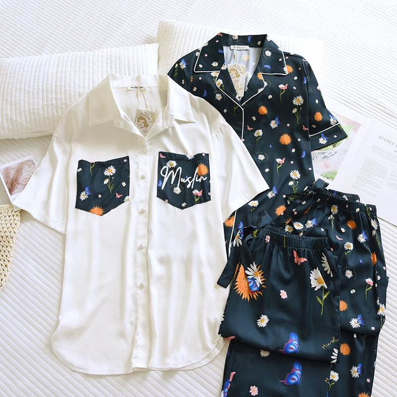 ชุดนอน Muslin Pajamas Muslin Pet รุ่น Chamomile (T3257 T3258 T3264 T3265) | ชุดนอนชุดเที่ยว