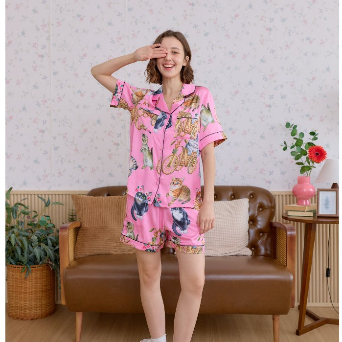 ชุดนอน Muslin Pajamas Collection Muslin Pet รุ่น Whisker Wheels (N5132 T5132 M5132) | ชุดแม่ลูก