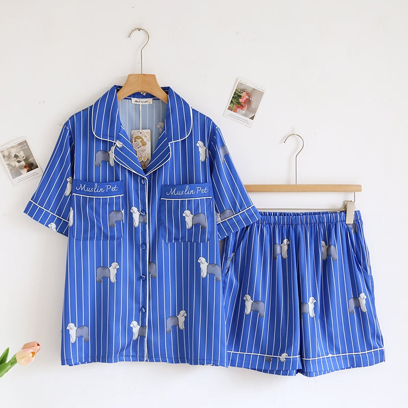 ชุดนอน Muslin Pajamas Muslin Pet รุ่น Puppy Muslin(5124 5125 5126)ชุดนอนผู้หญิง ชุดนอนเด็ก ชุดแม่ลูก