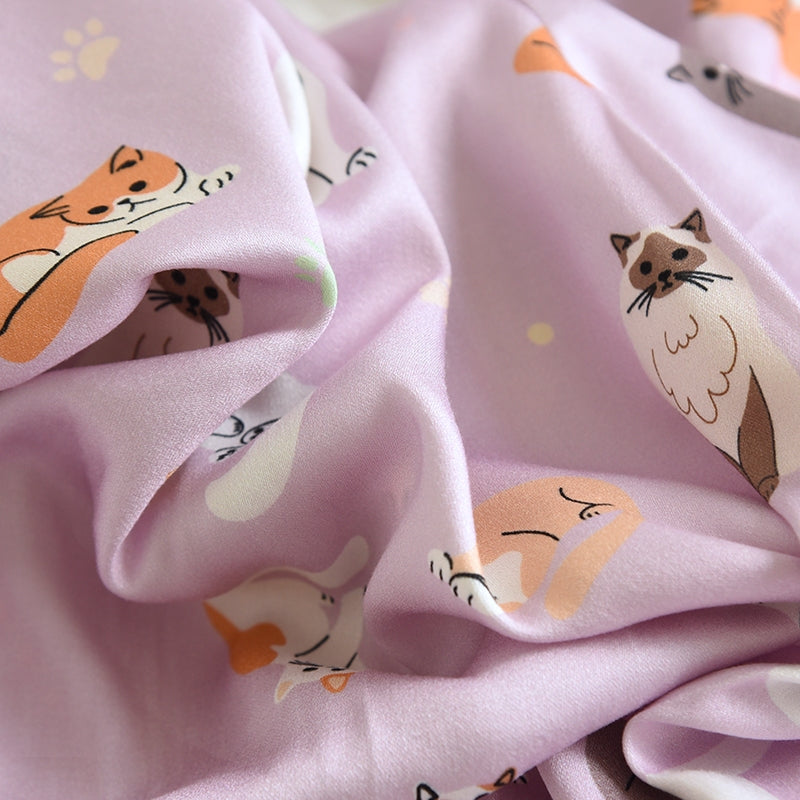 ชุดนอน Muslin Pajamas Organic bamboo รุ่น Meow Me Time (A1058 B1058 E1058) | ชุดนอนผู้หญิง