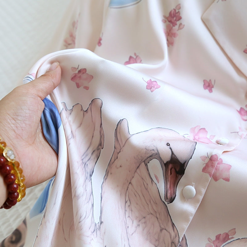 ชุดนอน Muslin Pajamas Silk Satin รุ่นForever Love (N5145 T5145)|ชุดนอนผู้หญิง,ชุดนอนชุดเที่ยว