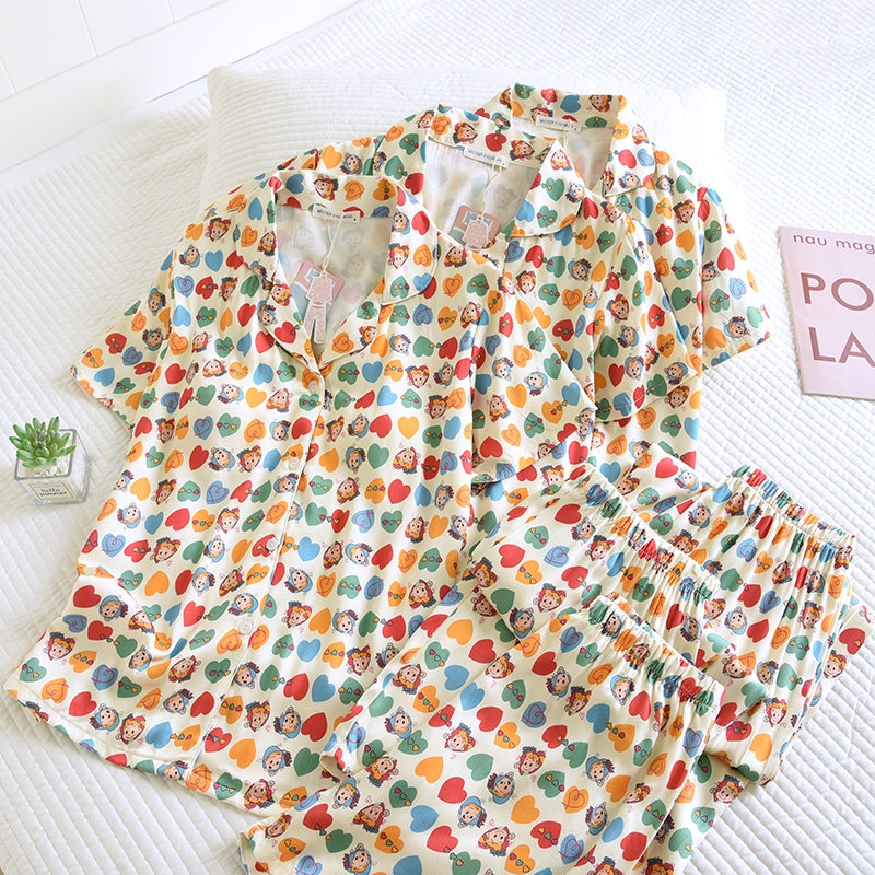 ชุดนอน Muslin Pajamas Organic bamboo รุ่นLovely Faces(A1040 B1040 E1040)|ชุดนอนมีบรา,ชุดนอนผู้หญิง