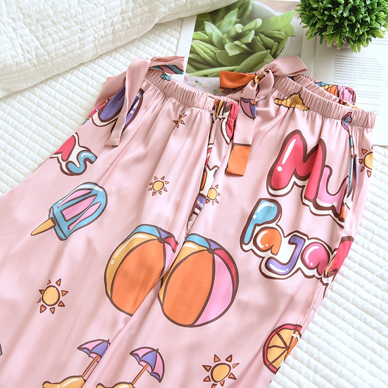 ชุดนอน Muslin Pajamas Muslin Pet รุ่น Summer Meowcation (T3251 T3252) | ชุดนอนชุดเที่ยว