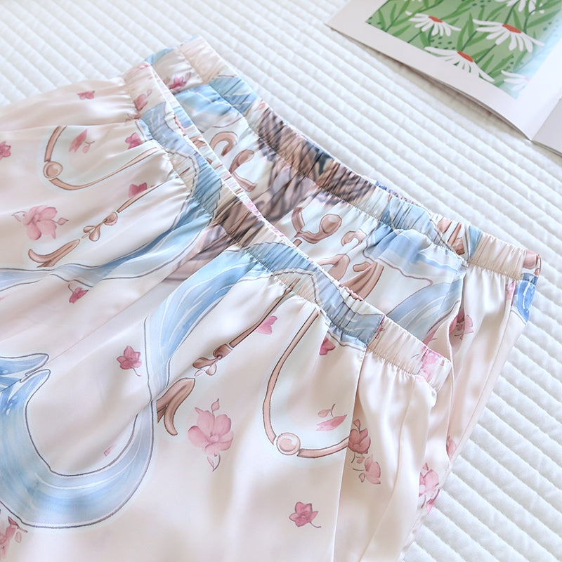 ชุดนอน Muslin Pajamas Silk Satin รุ่นForever Love (N5145 T5145)|ชุดนอนผู้หญิง,ชุดนอนชุดเที่ยว