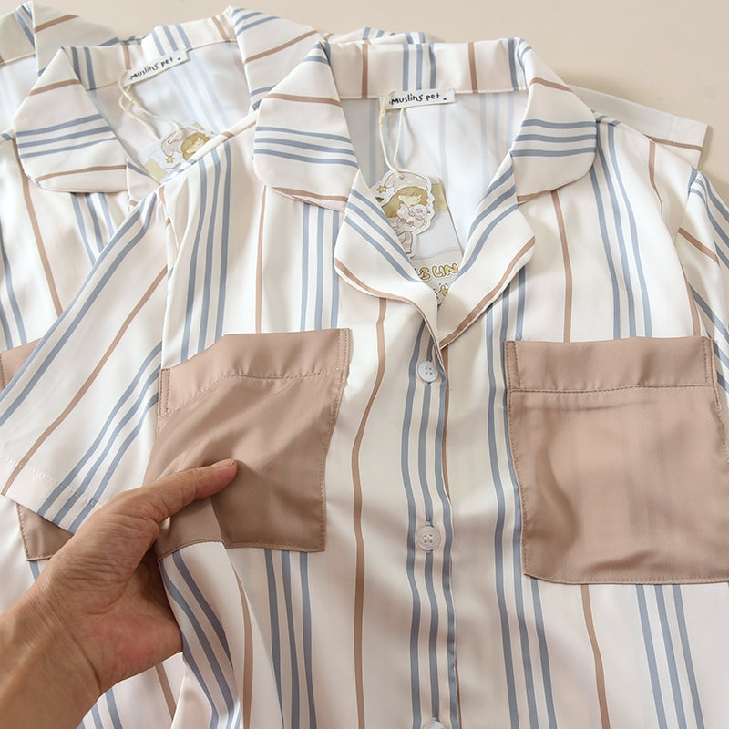 ชุดนอน Muslin Pajamas Collection Muslin Pet รุ่น Creamy Harmony(N3281T3281K3281Y3281Y3282)|ชุดคู่รัก