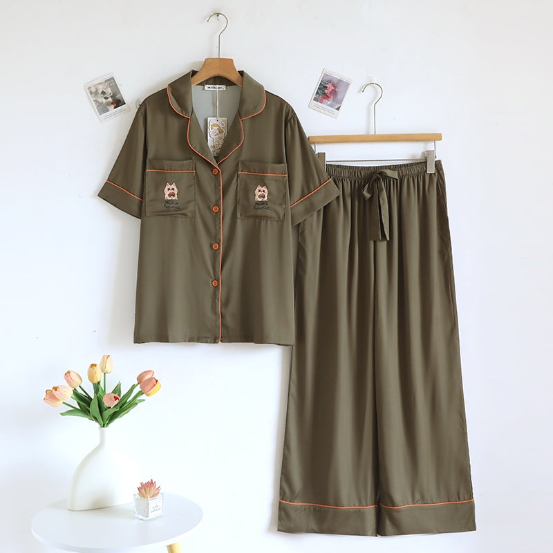 ชุดนอน Muslin Pajamas Collection Muslin Pet รุ่น Feline Dreams (N/T 3283 3284 3285) | ชุดนอนผู้หญิง