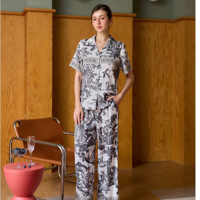 ชุดนอน Muslin Pajamas Collection Muslin Pet รุ่น Floral Epics (T/L 3296 3270 3271) | ชุดนอนชุดเที่ยว