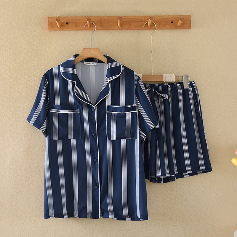 ชุดนอน Muslin Pajamas Collection Muslin Pet รุ่น Classic Charm blue (N3277 T3277 Y3277 Y3278)|คู่รัก