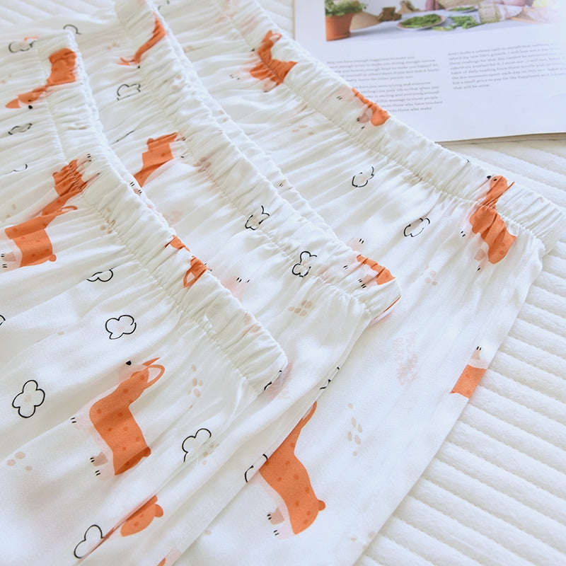 ชุดนอน Muslin Pajamas Organic bamboo รุ่น Four legged Besties (A1072 B1072 E1072) | ชุดนอนผู้หญิง